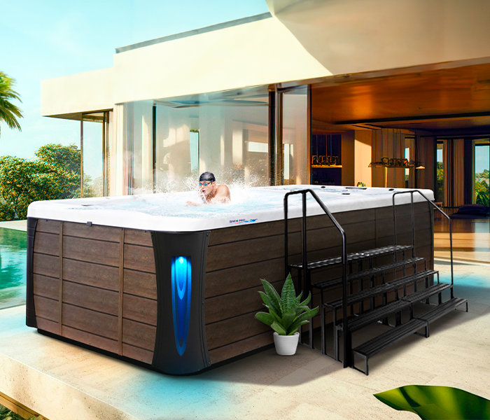 Calspas hot tub being used in a family setting - San Juan